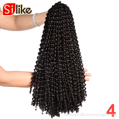 Ombre Crochet Braids  Pre looped Fluffy Bomb Twist Braiding Passion Spring Twists Free Tress Synthetic Crotchet Hair Extensions